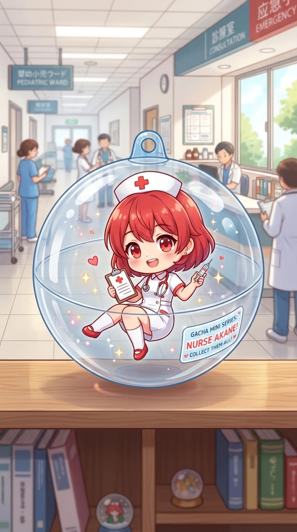 ナース服姿のNOVAちゃんをカプセルに入れたよ