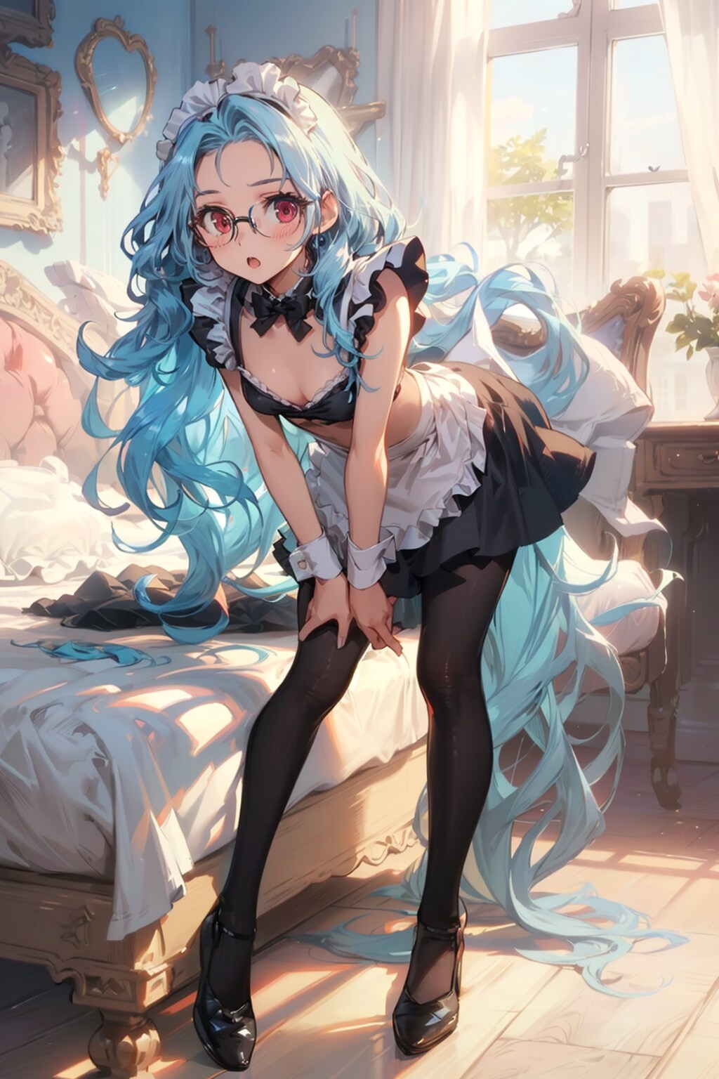 メイドの眼鏡っ娘 | の人気AIイラスト・グラビア