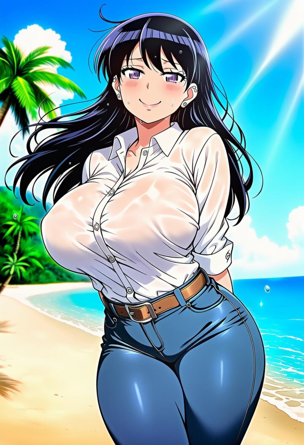 スイカ割りビキニコスプレ人妻