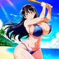 スイカ割りビキニコスプレ人妻 5枚目