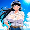 スイカ割りビキニコスプレ人妻 2枚目
