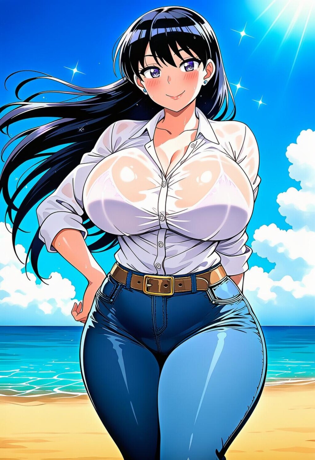 スイカ割りビキニコスプレ人妻