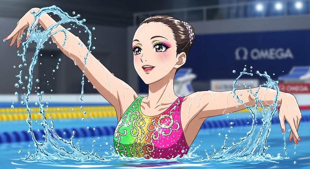 シンクロ美少女　ソロの演技③