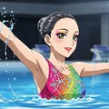 シンクロ美少女　ソロの演技③ 5枚目