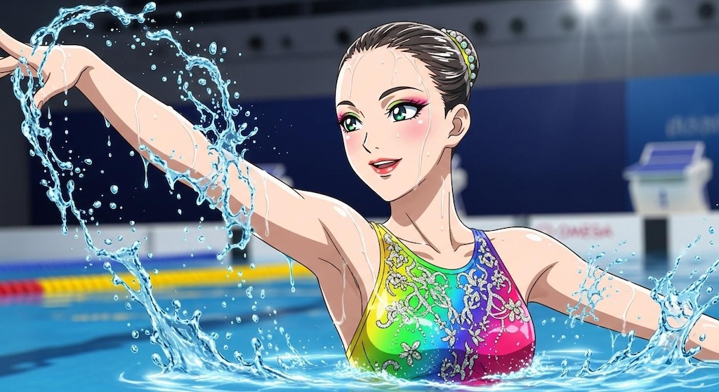 シンクロ美少女　ソロの演技③