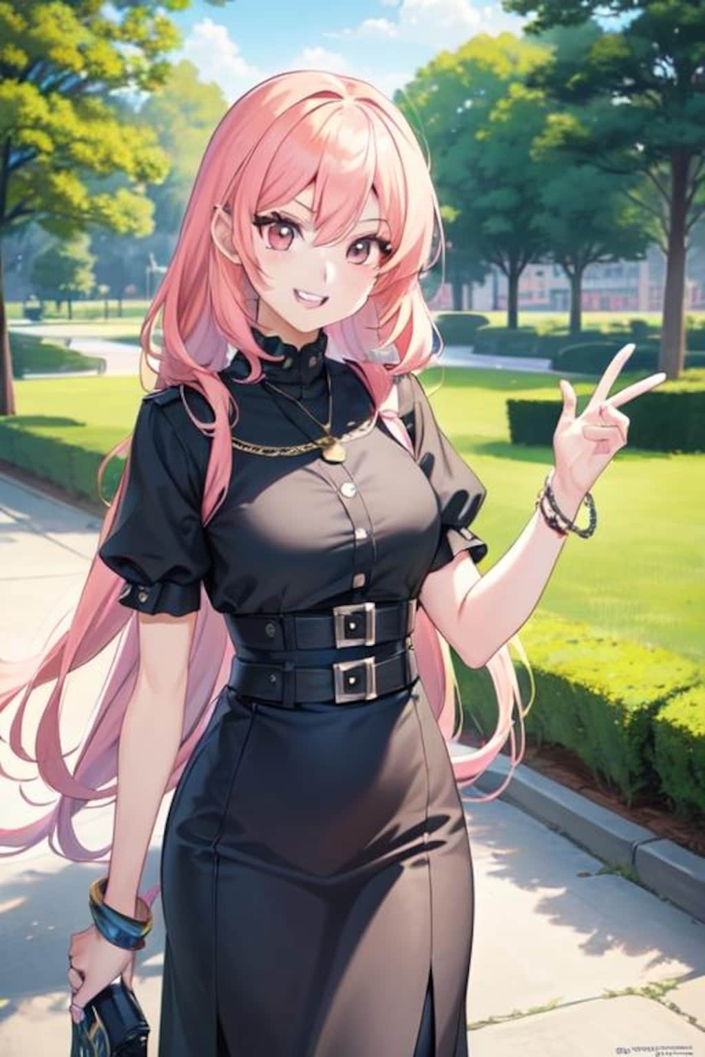 桃髪メイドほか