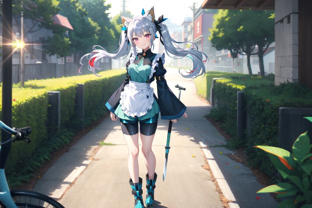 武器とツイテールと狐耳とチョーカー