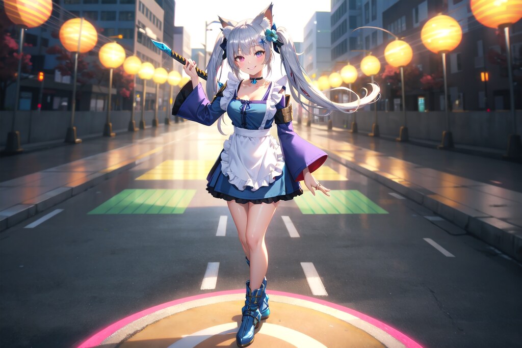 武器とツイテールと狐耳とチョーカー