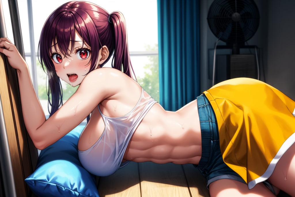 【今日の腹筋】扇風機じゃ無理ぃ...