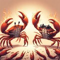 [○○出す○○達、○○は今○○したのだ]げん出する🦀達、彼らは今舞闘したのだ 4枚目