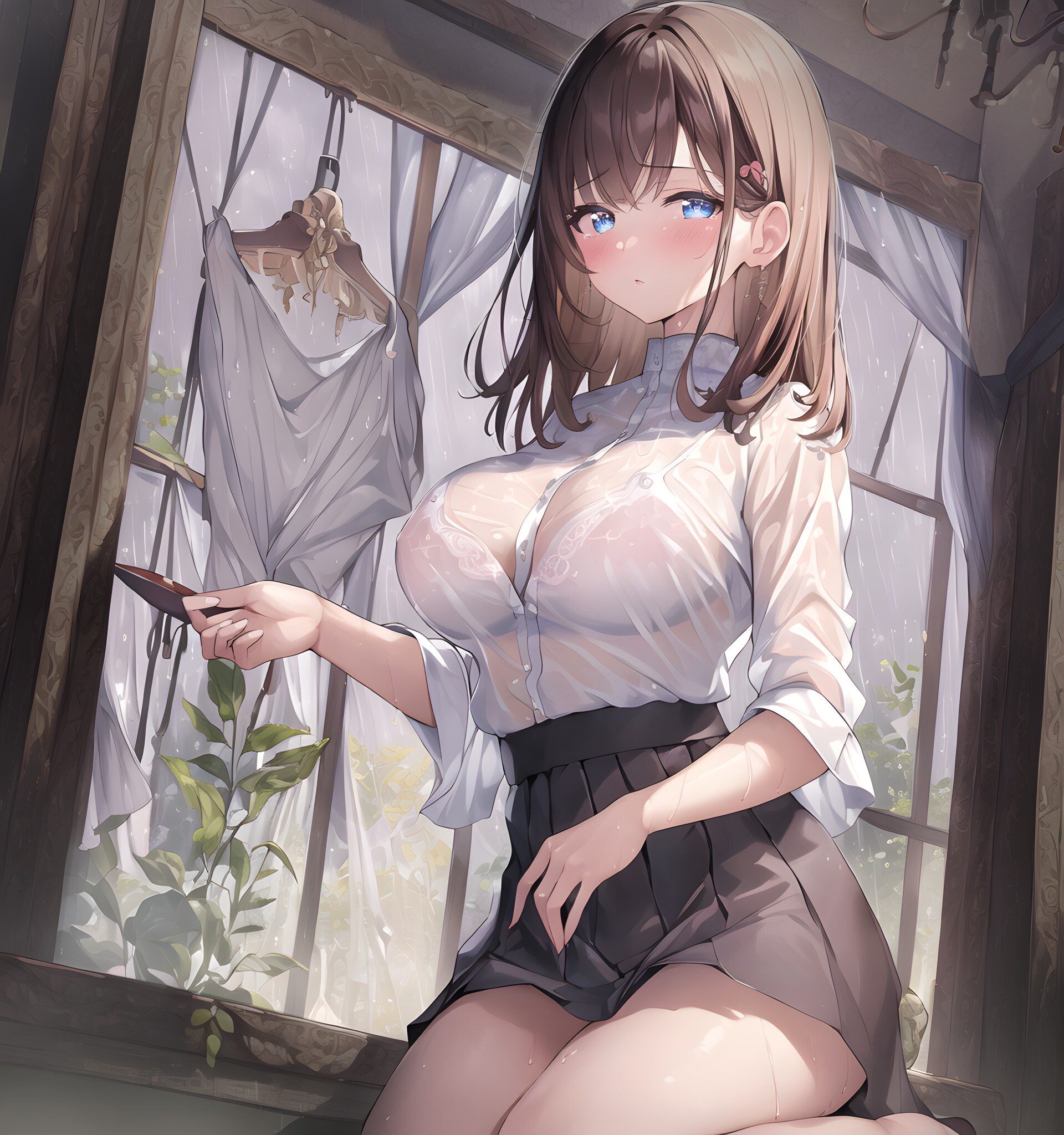 「急に降り出しちゃったね・・・君の家が近くで良かった」