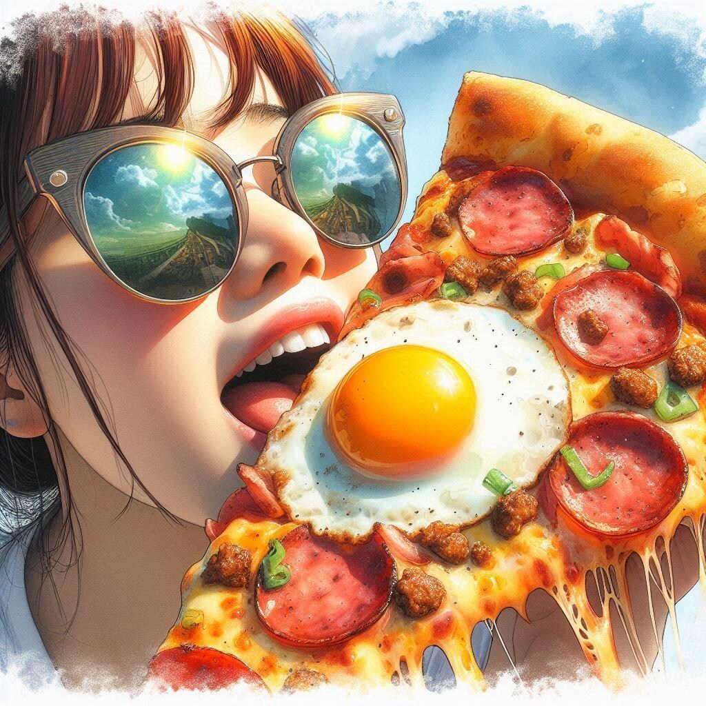 目玉焼きをのせる