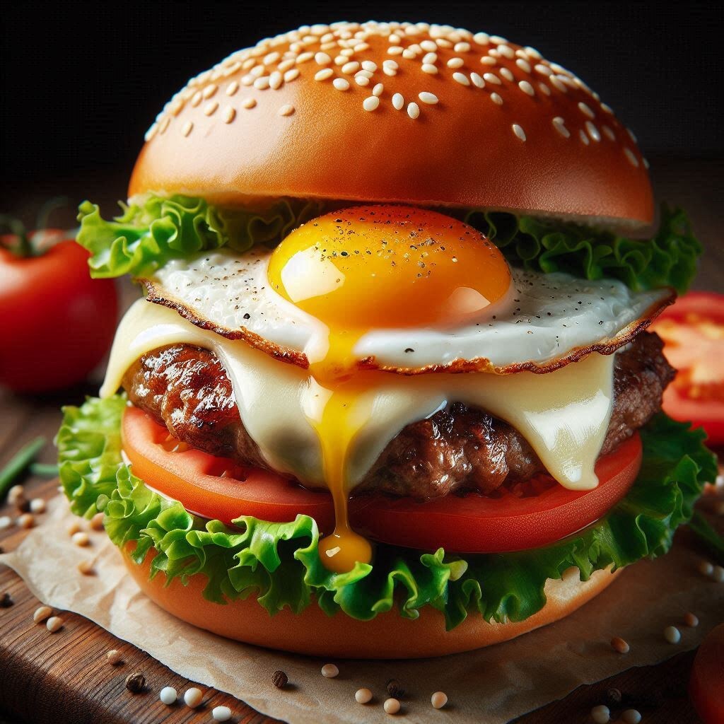 目玉焼きをのせる