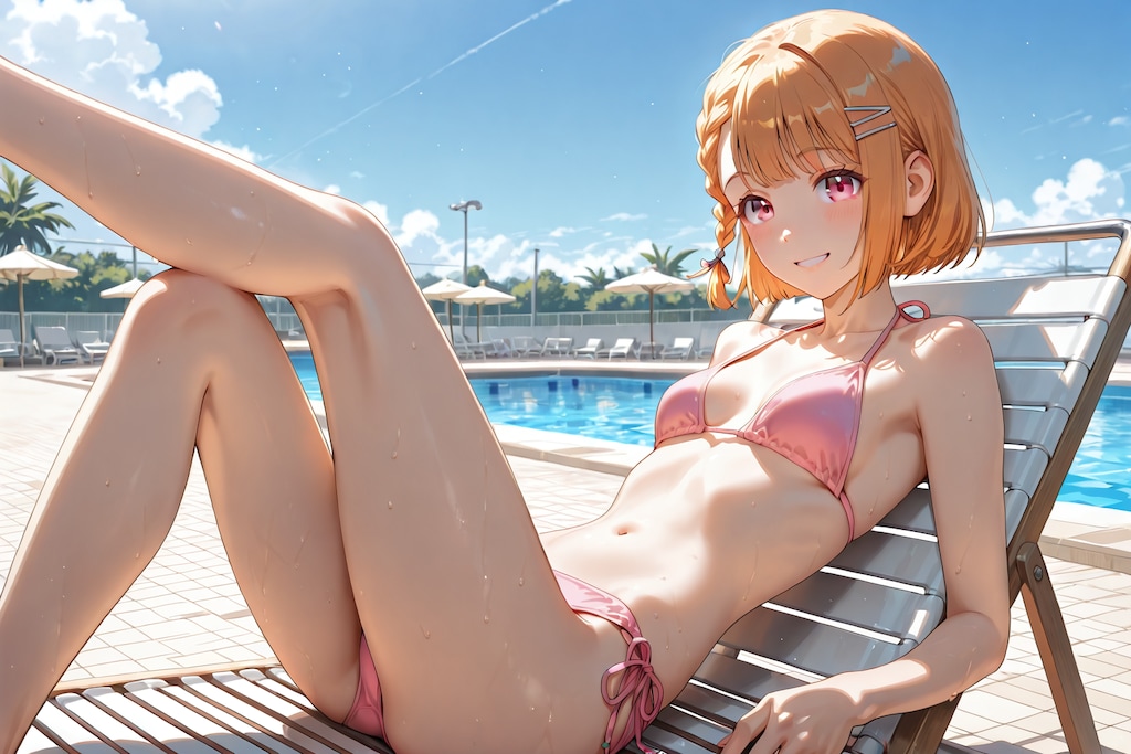 ビキニを着た千晶