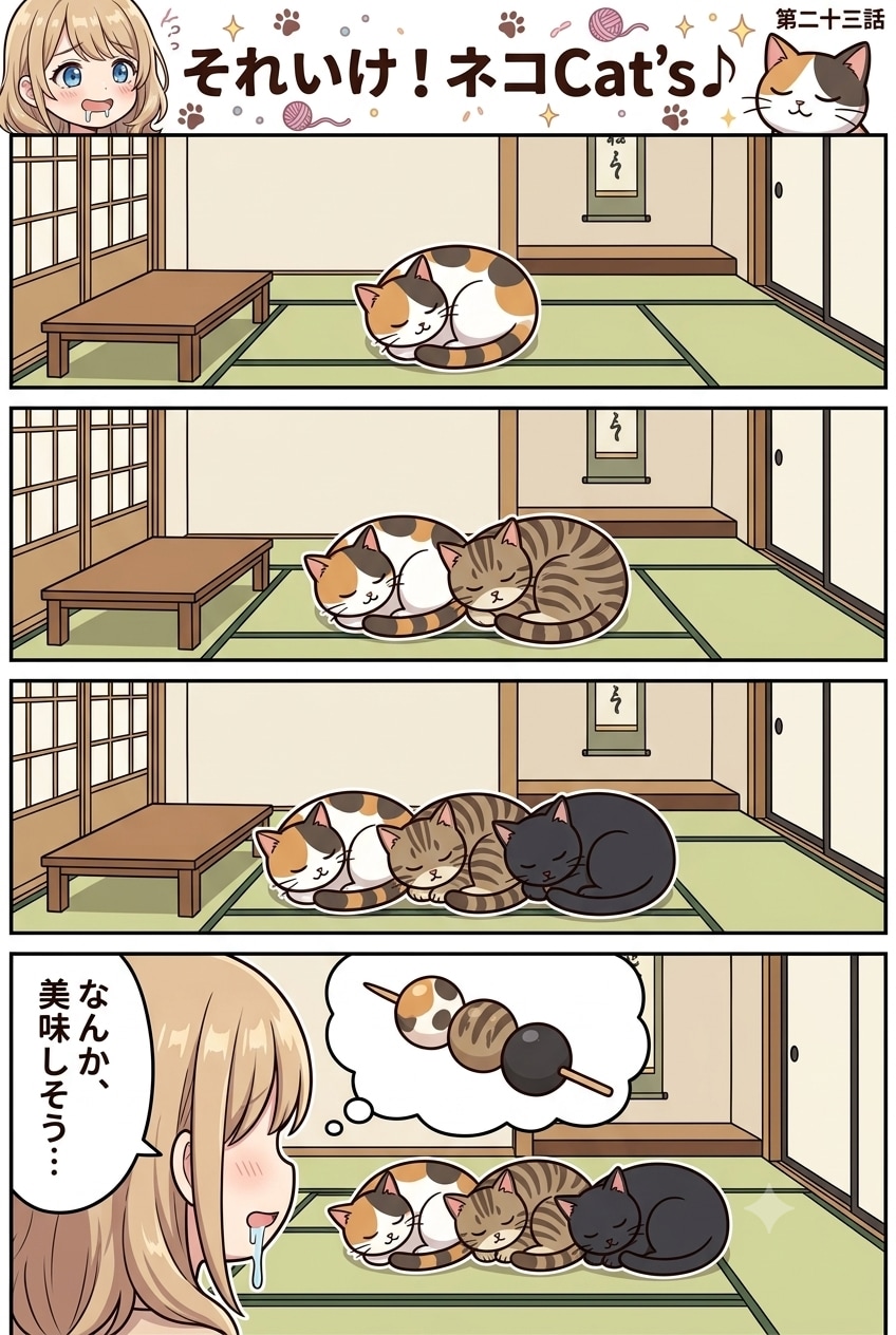 【23話】それいけ！ネコCat's♪(４コマ漫画)