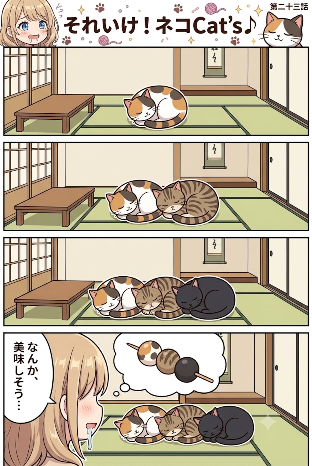 【23話】それいけ！ネコCat's♪(４コマ漫画)
