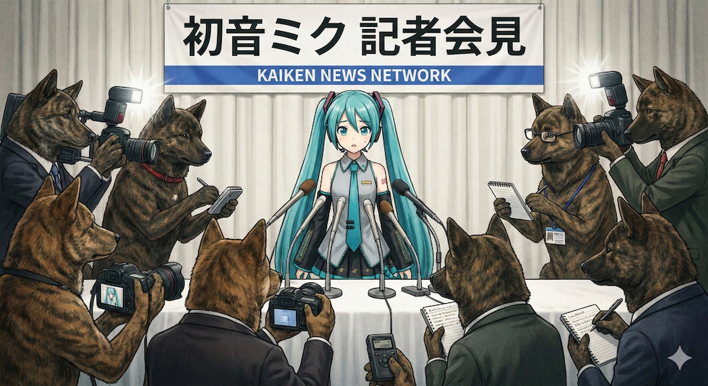 ミクさん 記者かいけん😏
