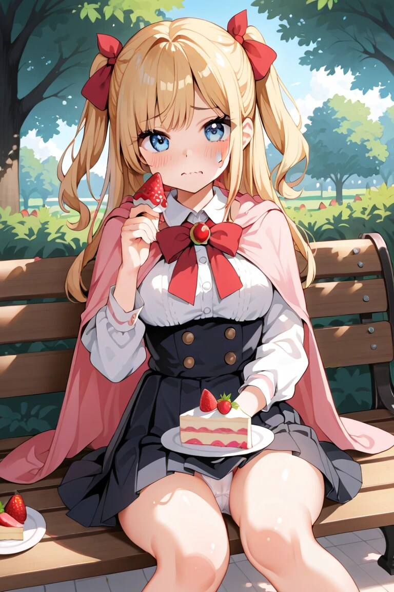 このいちごケーキ…すごくおいしい🍰