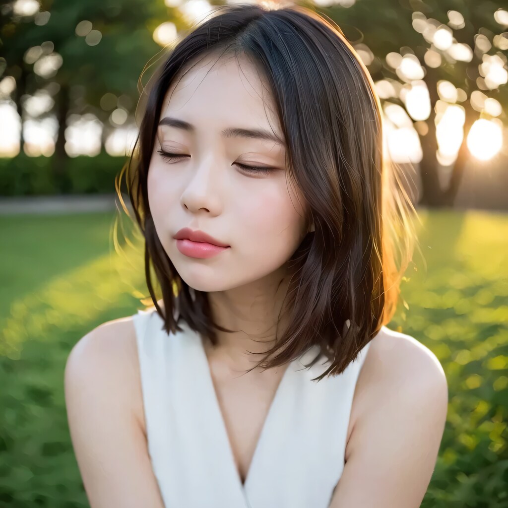 黒髪ボブの美女