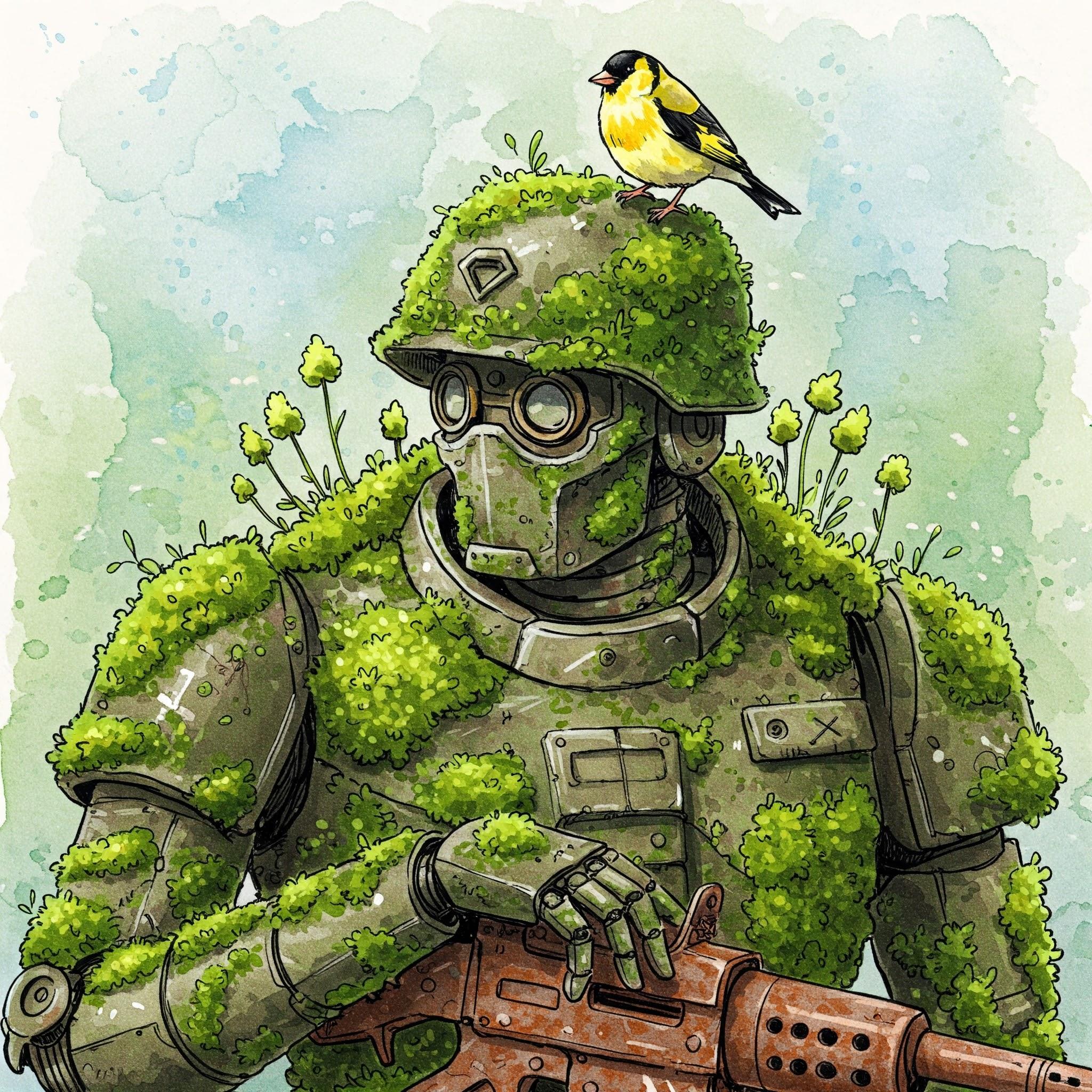 兵士と小鳥