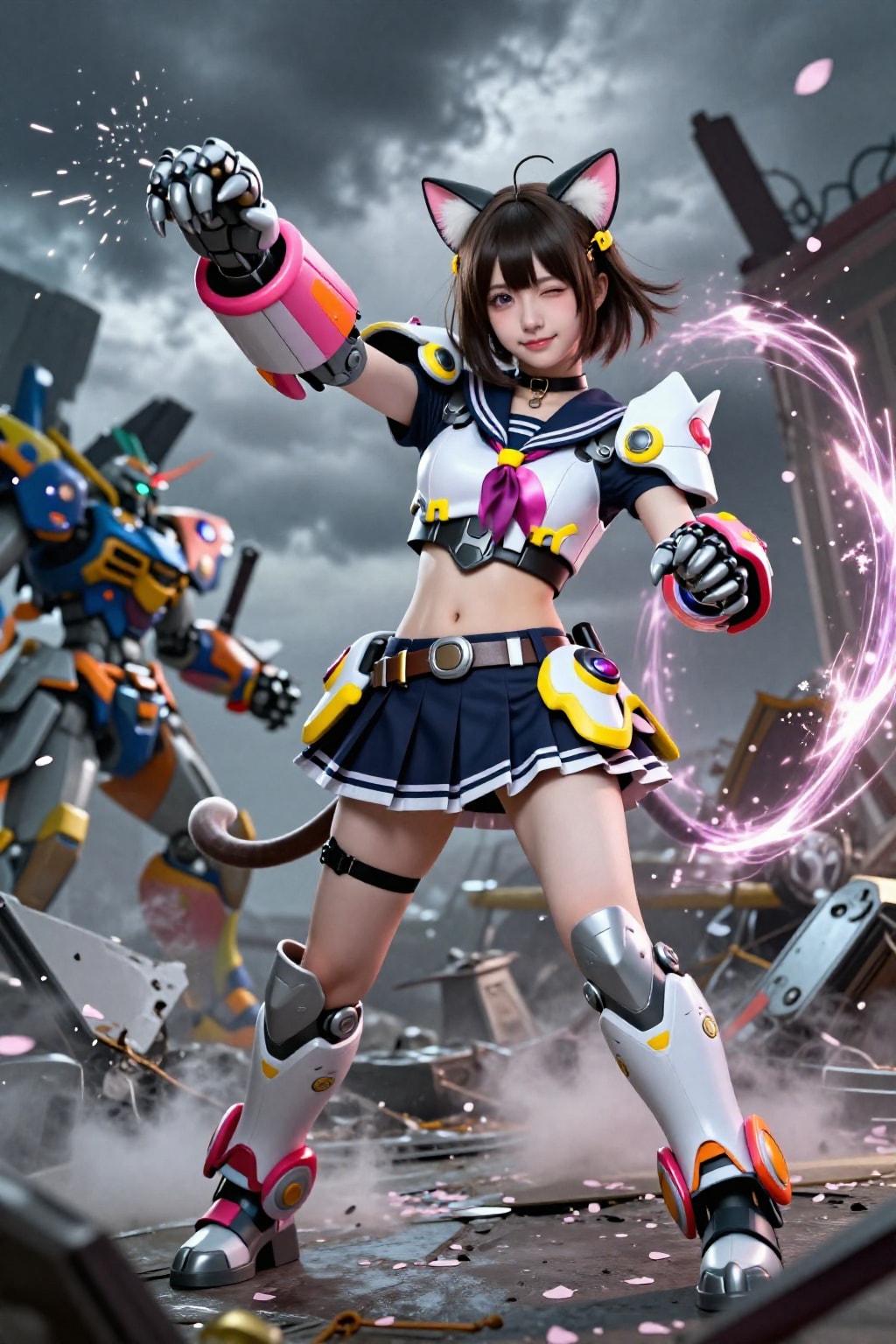 工場街の最終兵器ポーズ