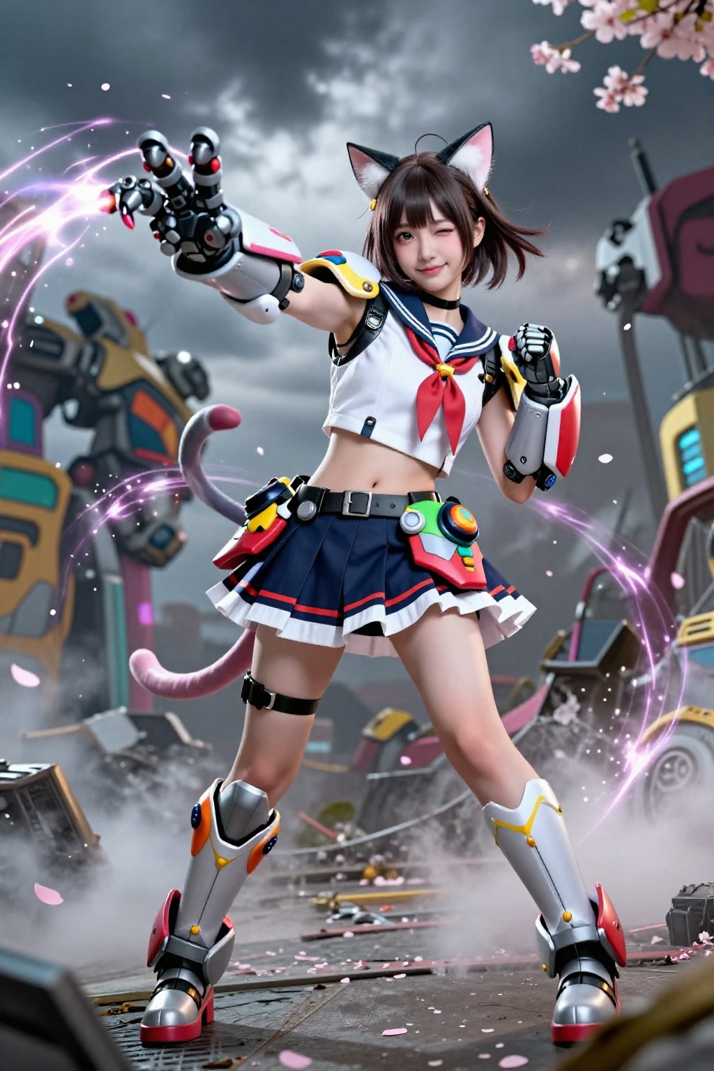 工場街の最終兵器ポーズ