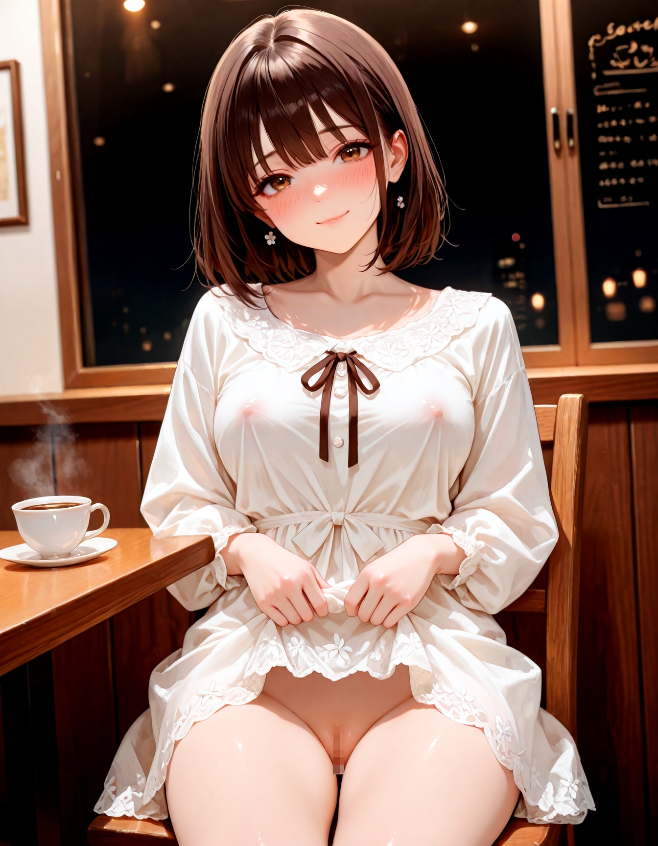 喫茶店でこっそり