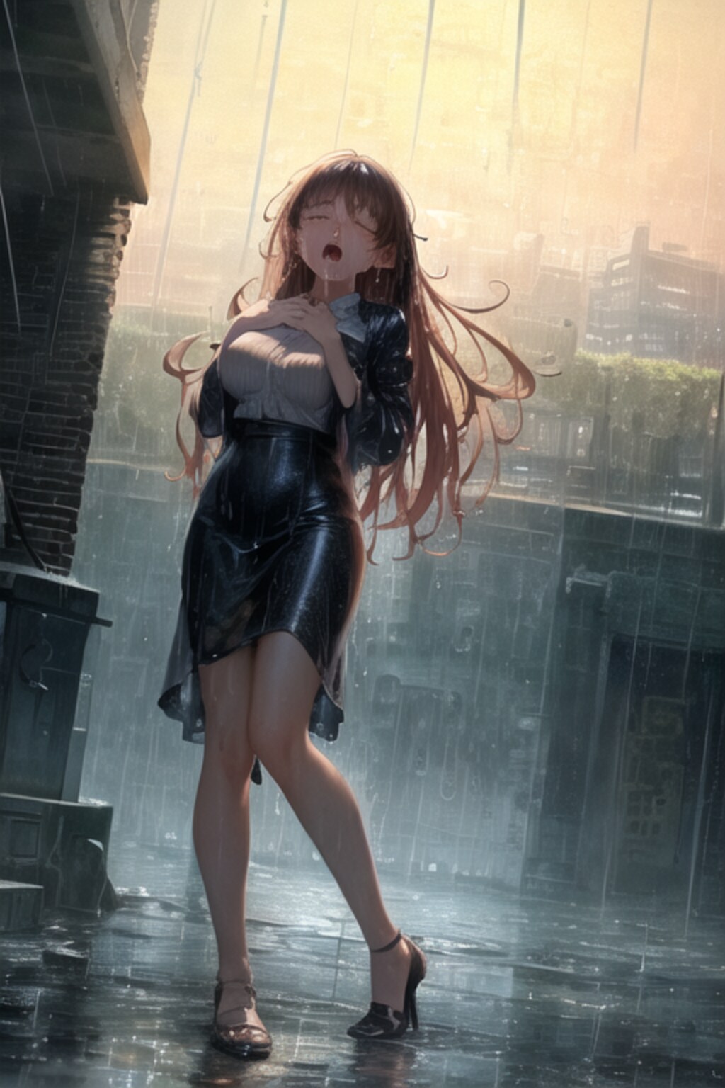 びしょ濡れ