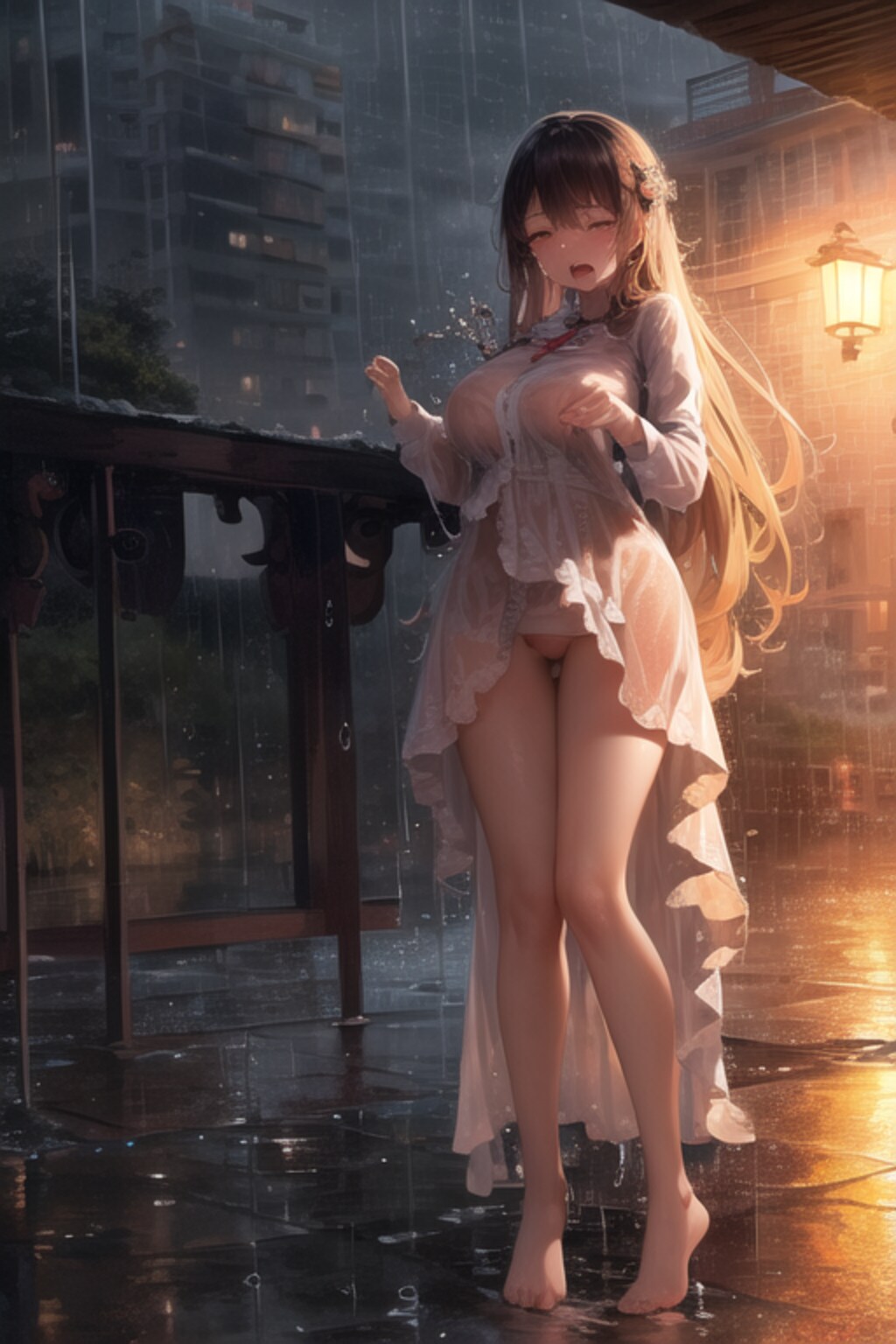 びしょ濡れ