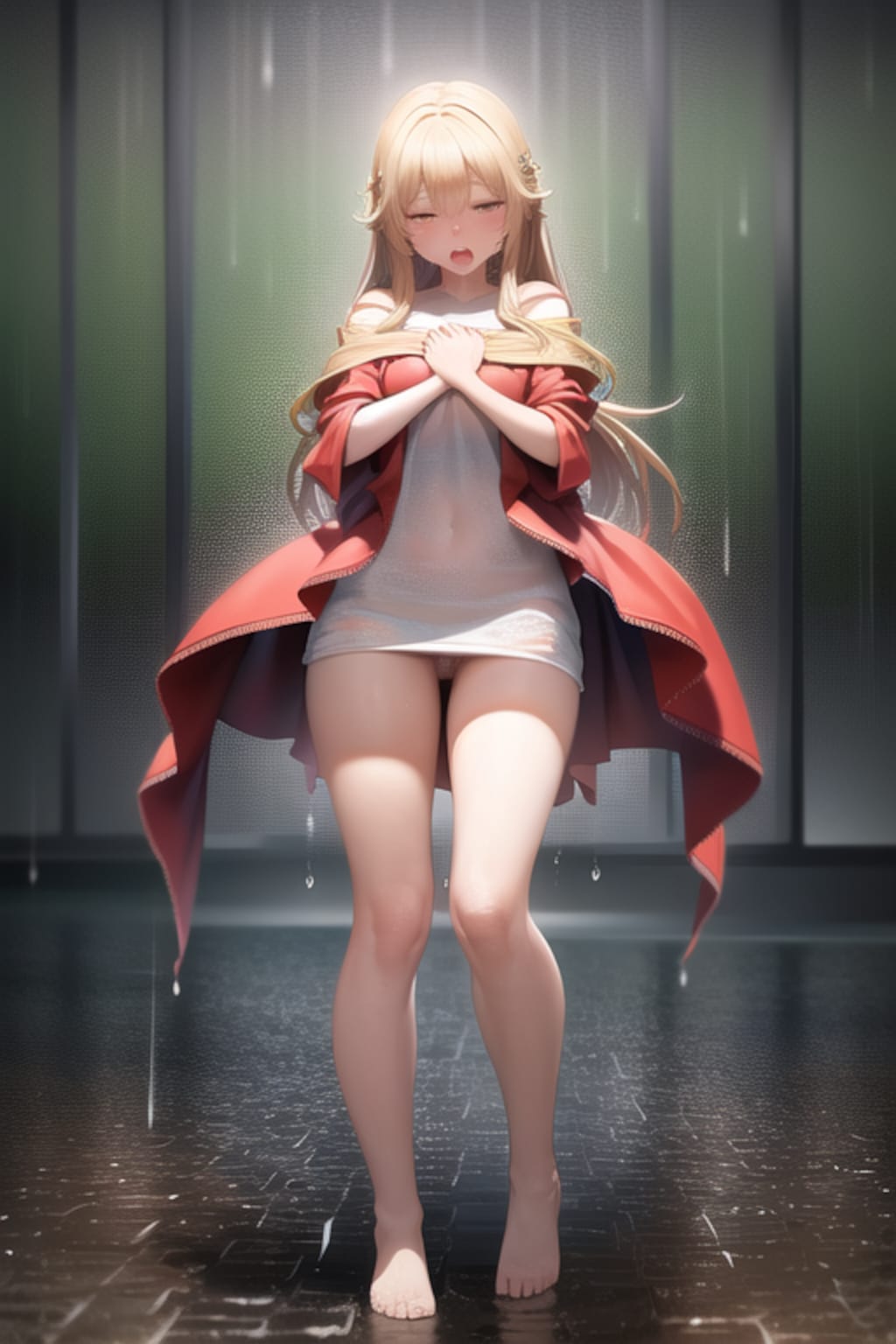 びしょ濡れ