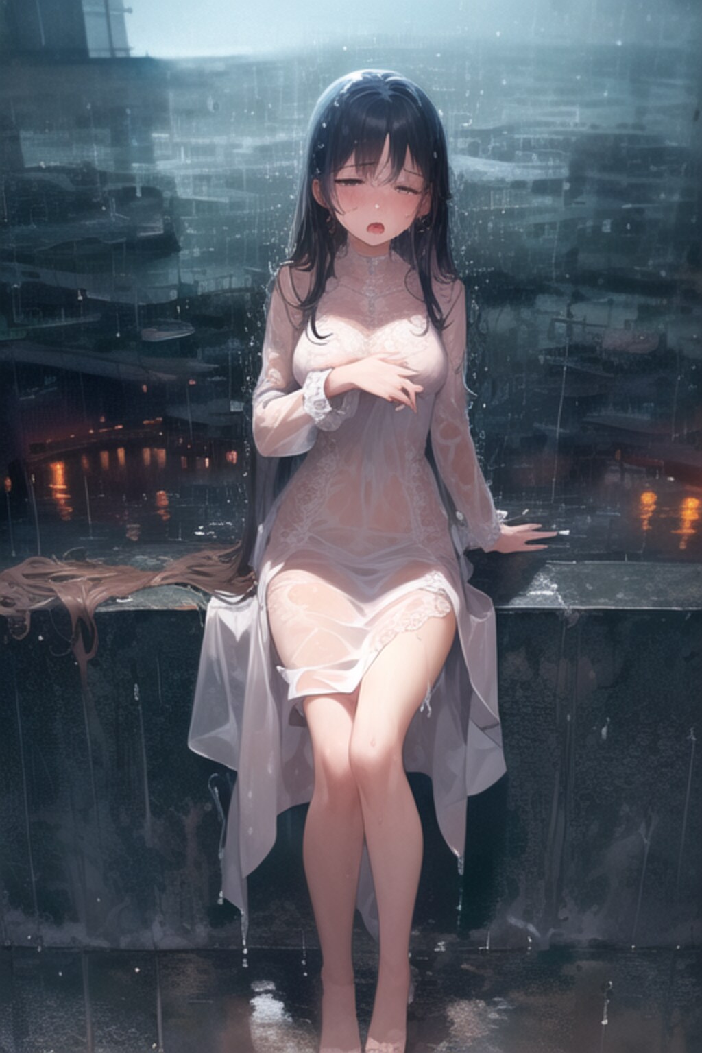 びしょ濡れ