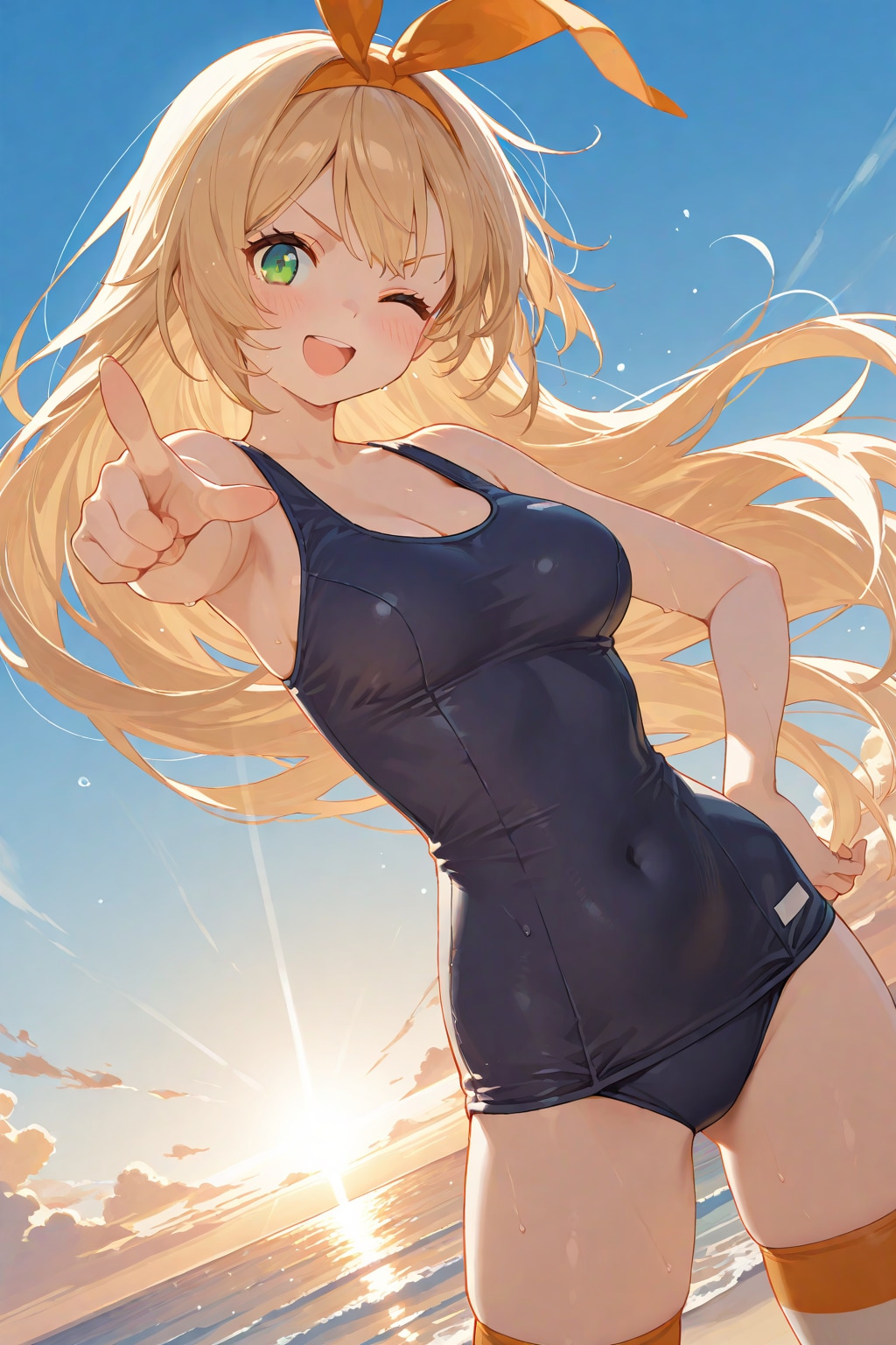 ユニティちゃん:スクール水着