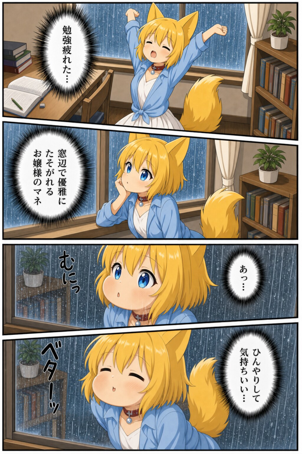 もっちりほっぺたから放熱するキツネ