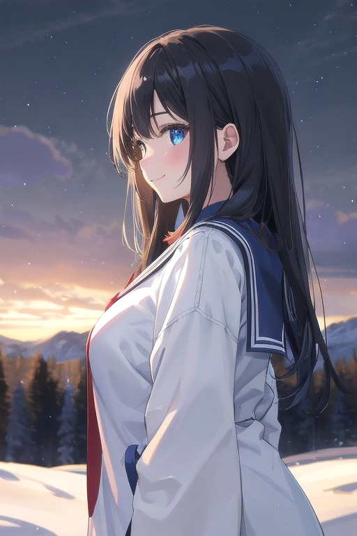 冬のセーラー服 V4B | の人気AIイラスト・グラビア