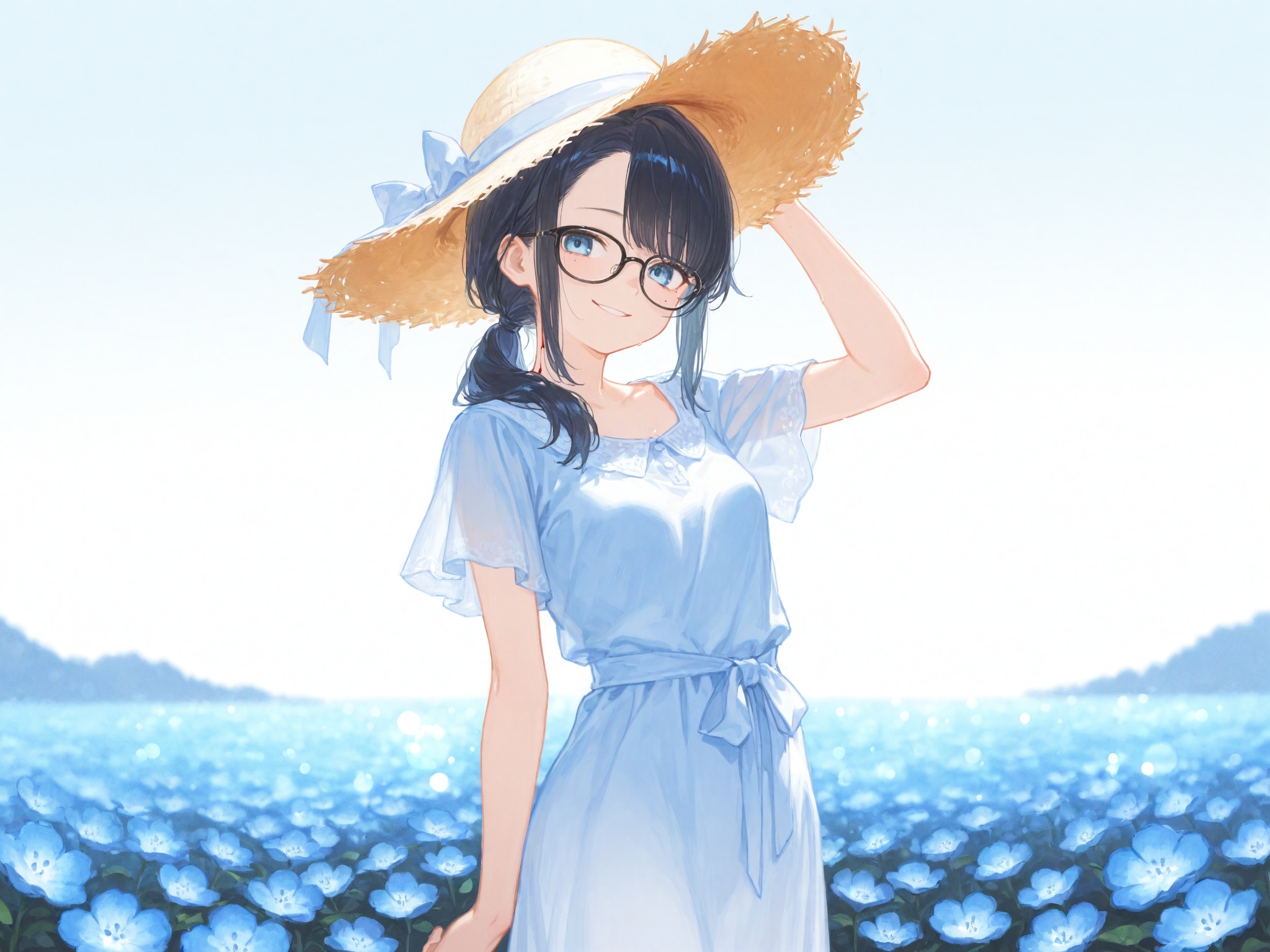 ネモフィラの季節 | の人気AIイラスト・グラビア