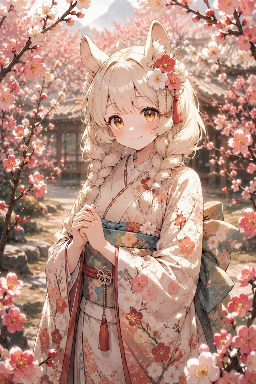 (頭上縛り)157.「う」→「梅の花」Alpaca（あるぱか）