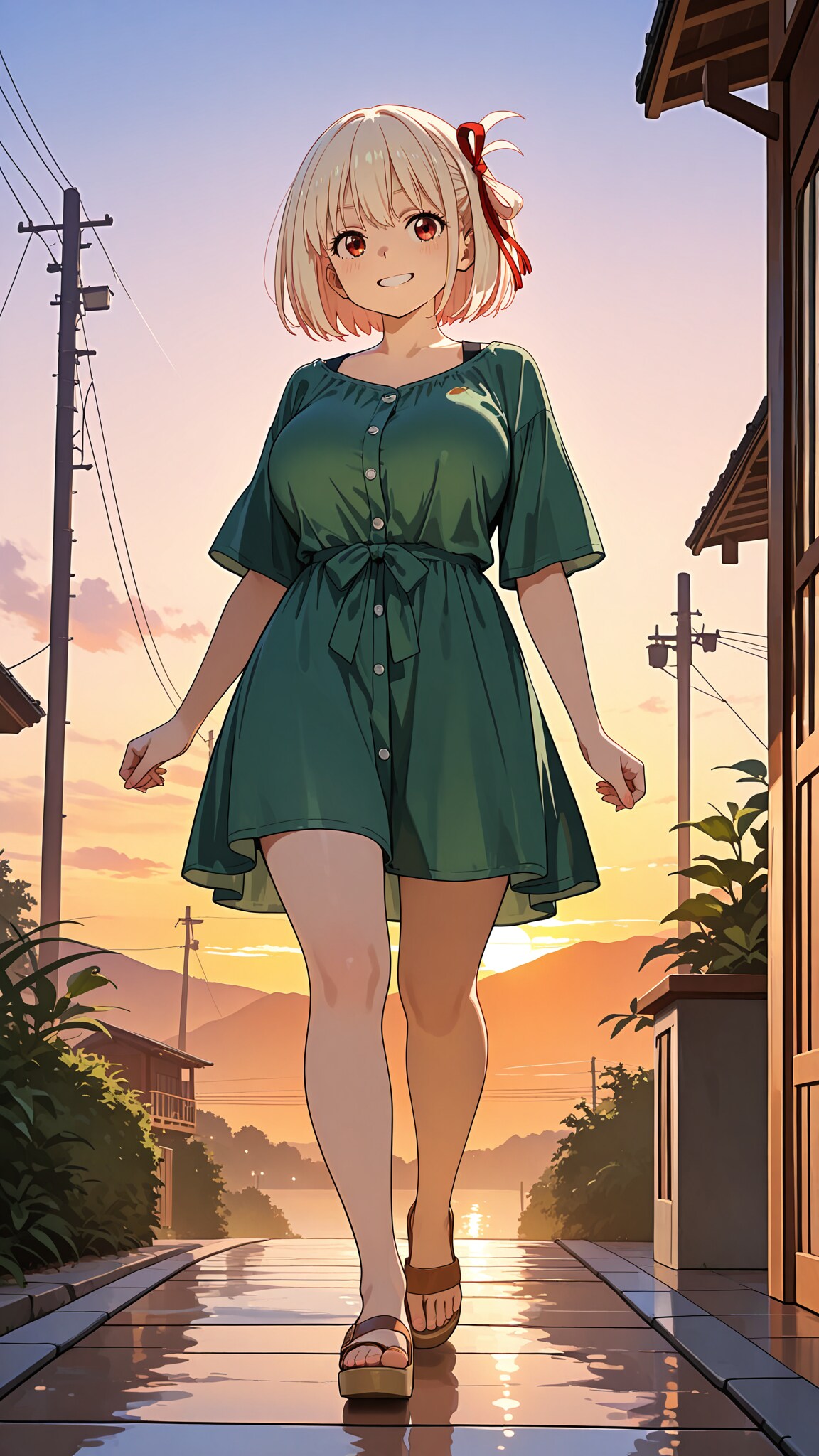 夕暮れの田んぼ