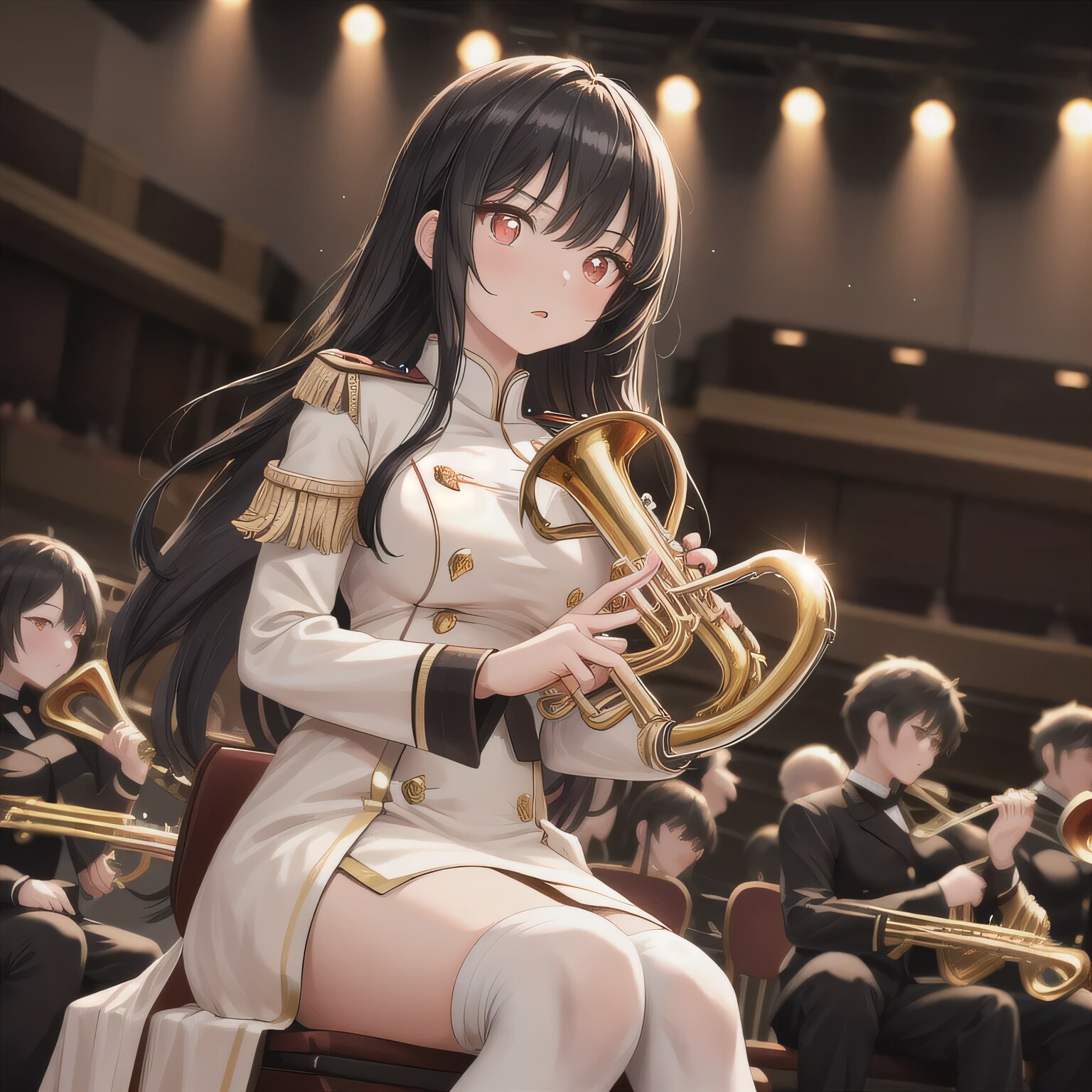 黒髪ロングでスーツの少女２ | の人気AIイラスト・グラビア