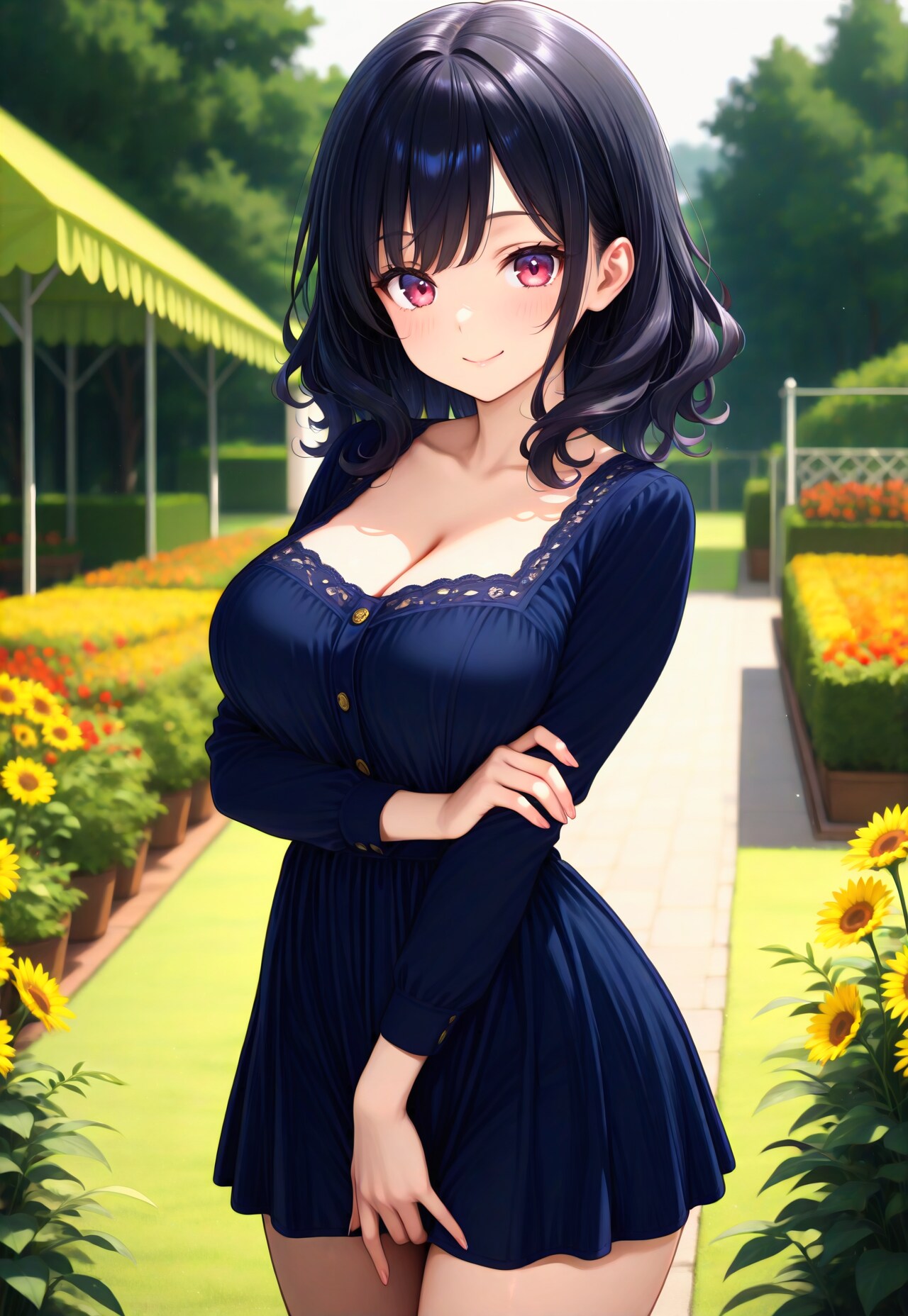 556（紺のワンピ）
