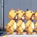 子ガモ（？）の行進 2枚目