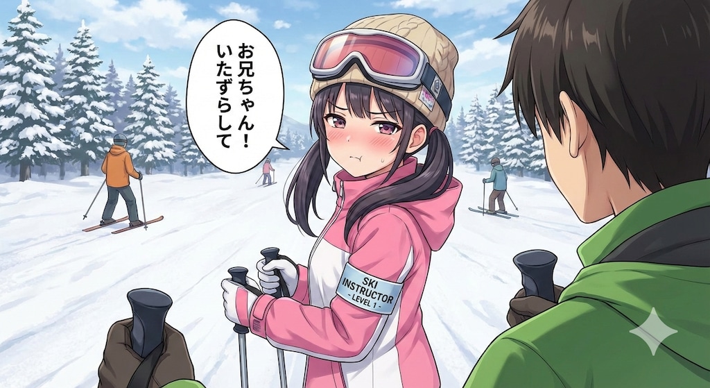 妹はスキー指導員