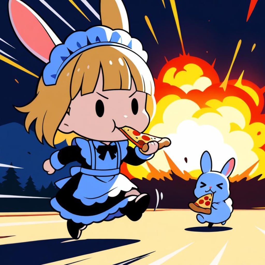 ピ ッ ツ ァ ー ラ ビ ッ ト🍕🐰💥💥💥