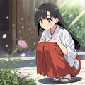 巫女さんとお花 6枚目