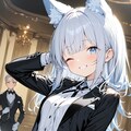 ウィンク★銀髪の狐耳少女★ 2枚目