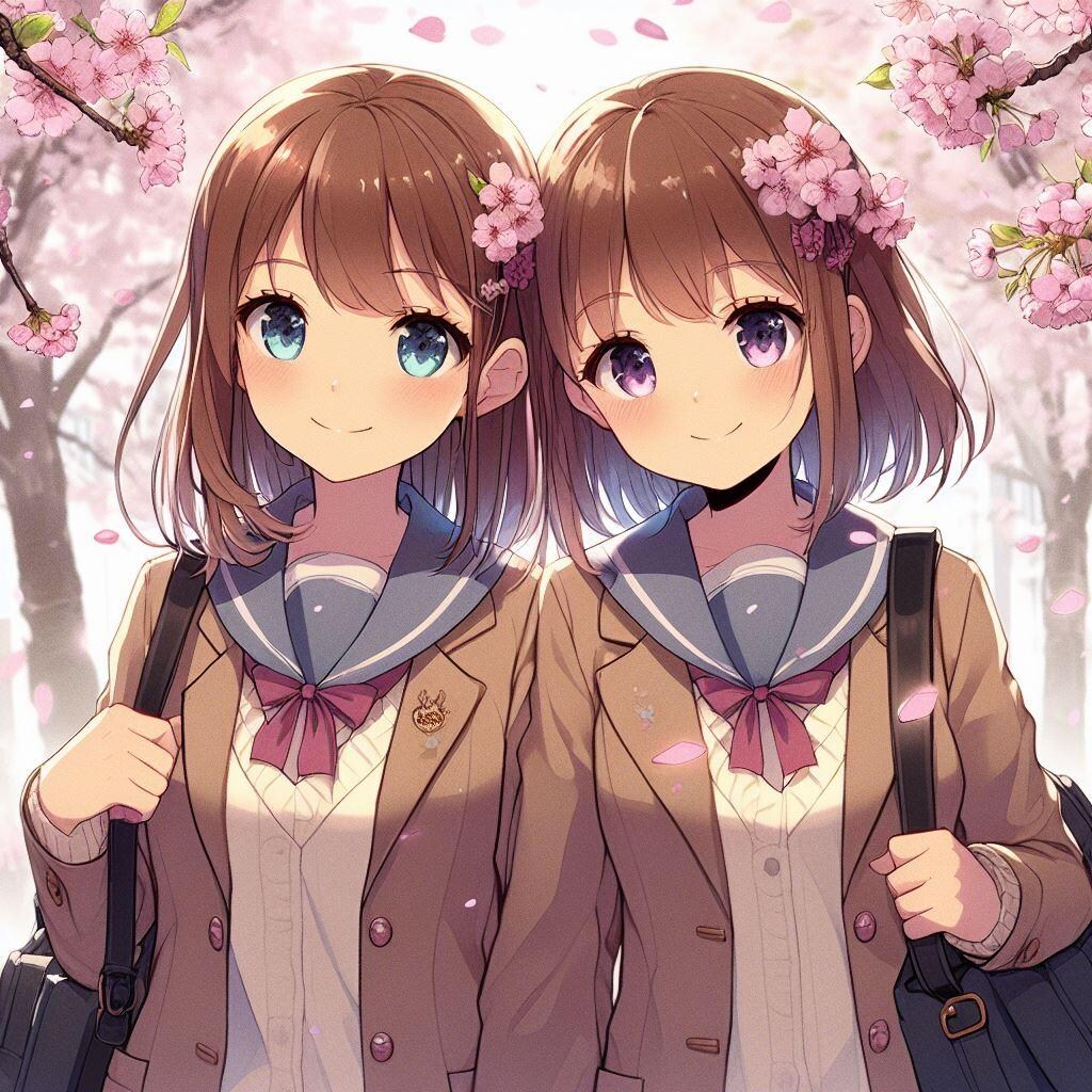 姉妹でお花見