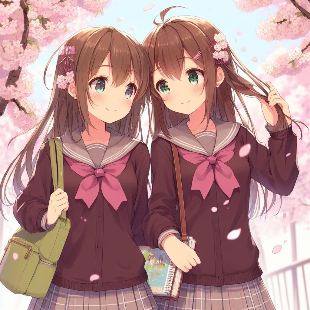 姉妹でお花見