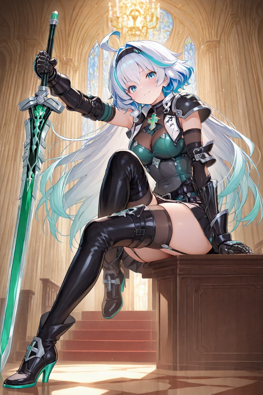 #DRAM モデル【オリジナルキャラの美少女騎士画像】Ver.01