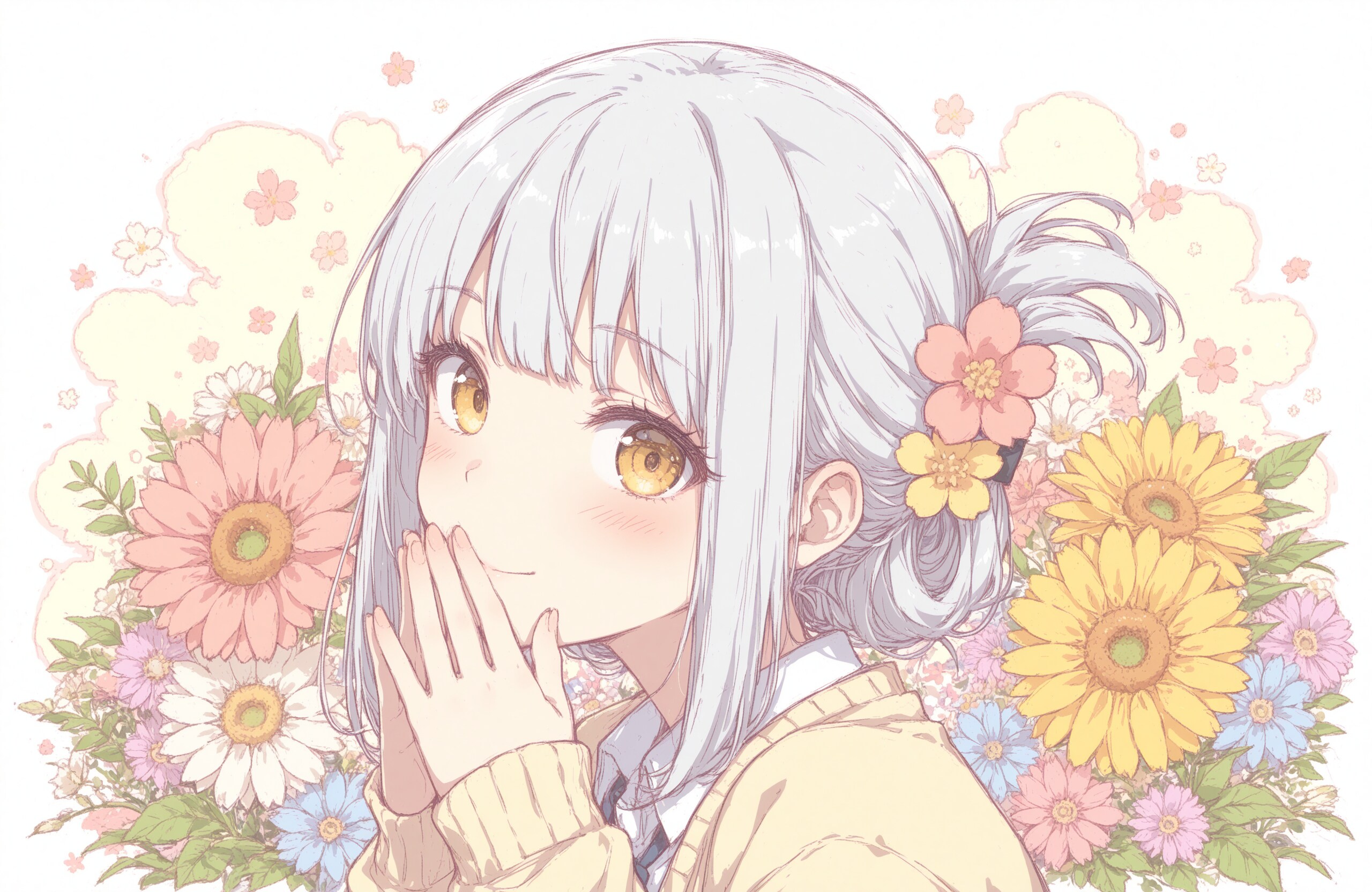 看板娘　flowers | の人気AIイラスト・グラビア