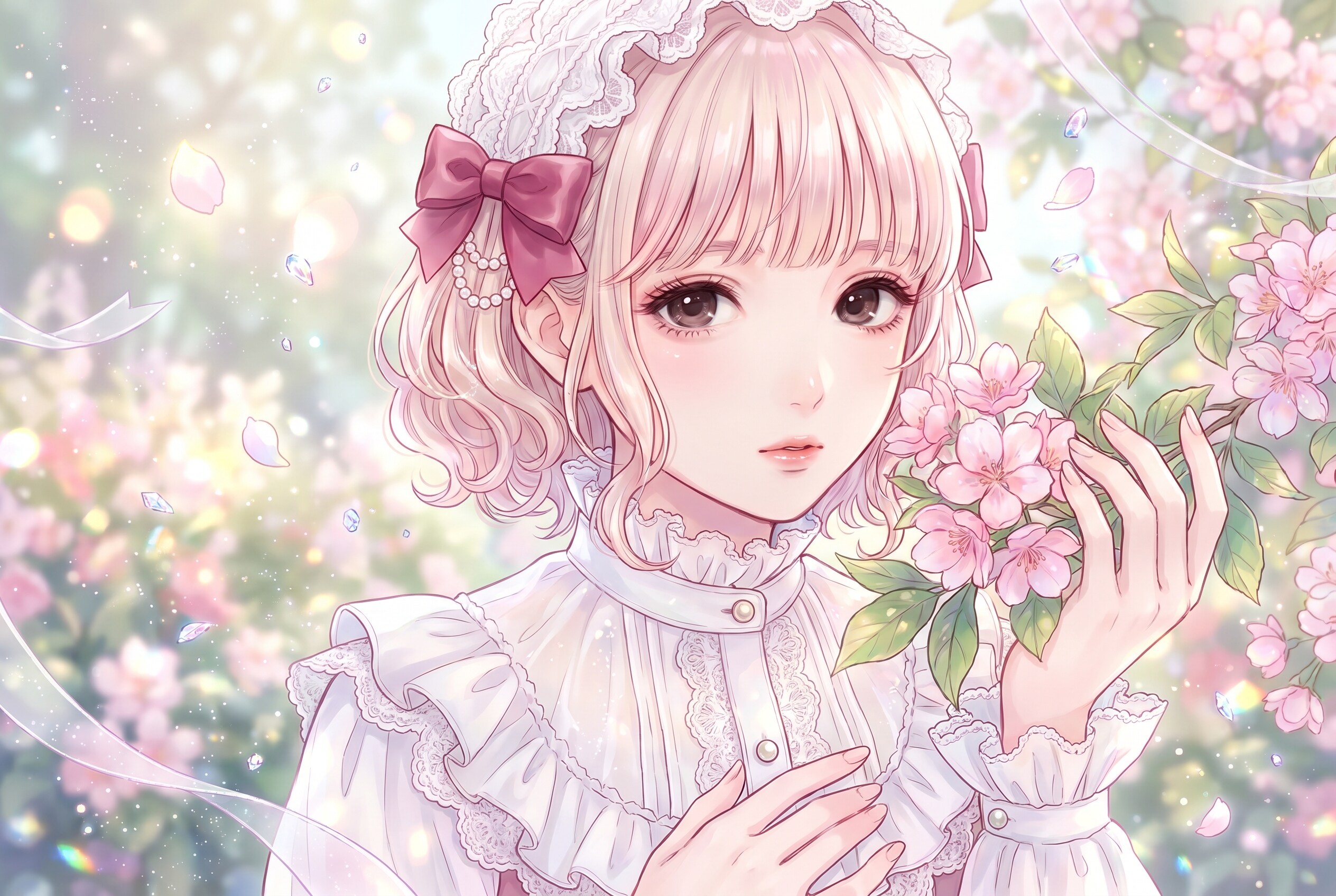 薔薇陰に佇む乙女 | の人気AIイラスト・グラビア