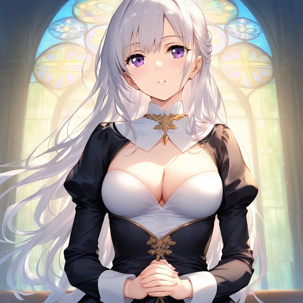 銀髪シスターさん